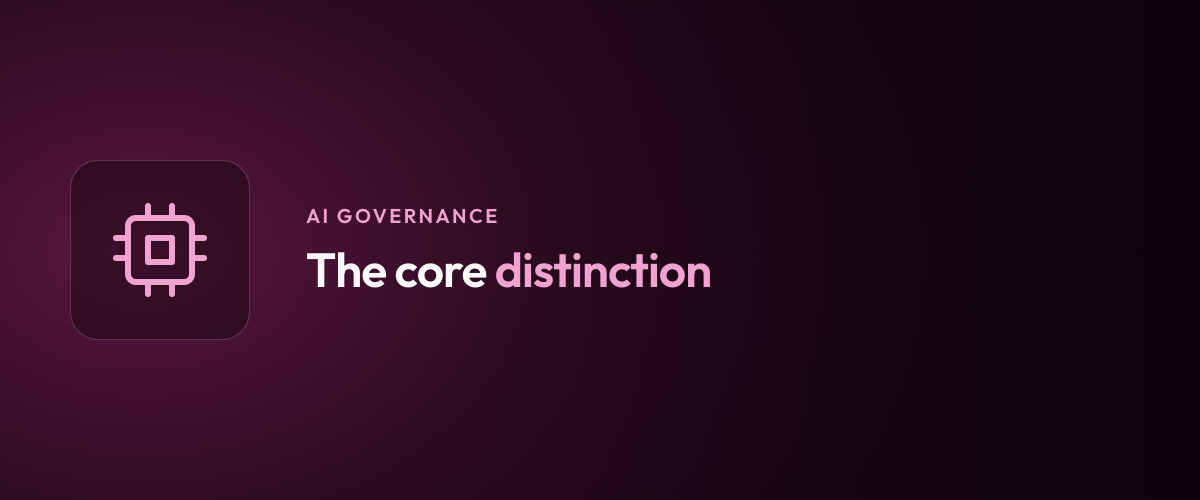 The core distinction