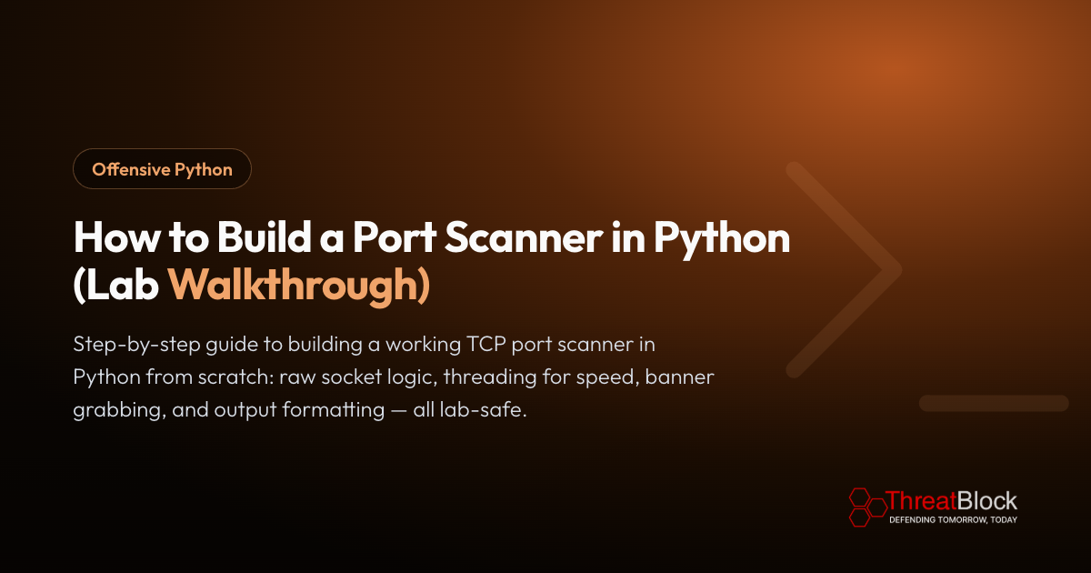 How to Build a Port Scanner in Python (Lab Walkthrough)