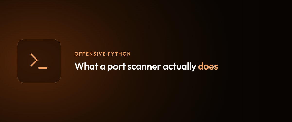 What a port scanner actually does