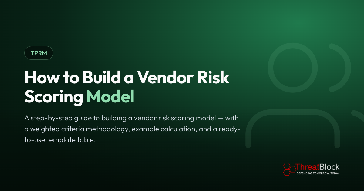 How to Build a Vendor Risk Scoring Model