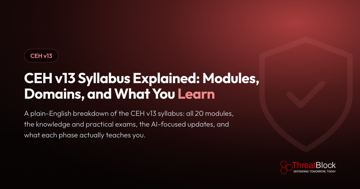 CEH v13 Syllabus Explained: Modules, Domains, and What You Learn