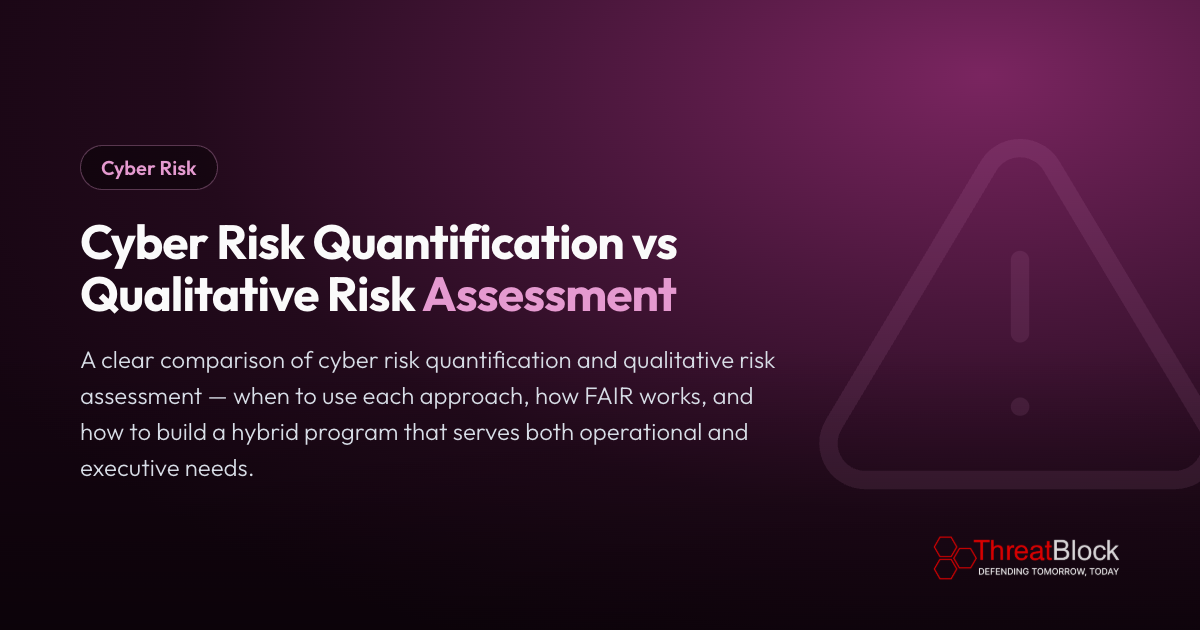 Cyber Risk Quantification vs Qualitative Risk Assessment