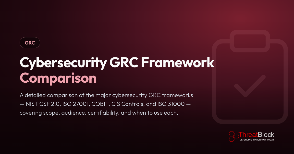 Cybersecurity GRC Framework Comparison