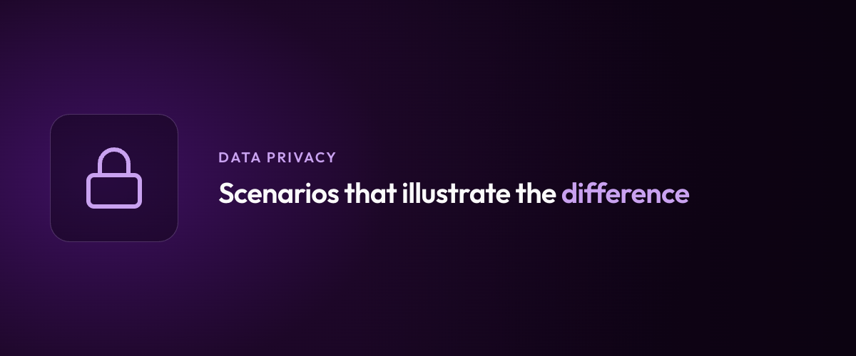 Scenarios that illustrate the difference