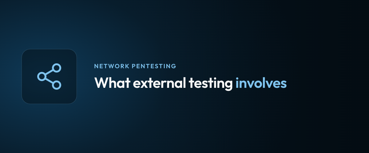 What external testing involves