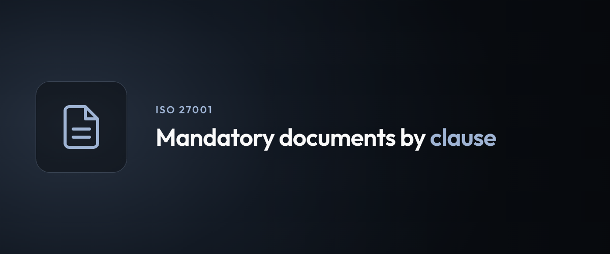 Mandatory documents by clause