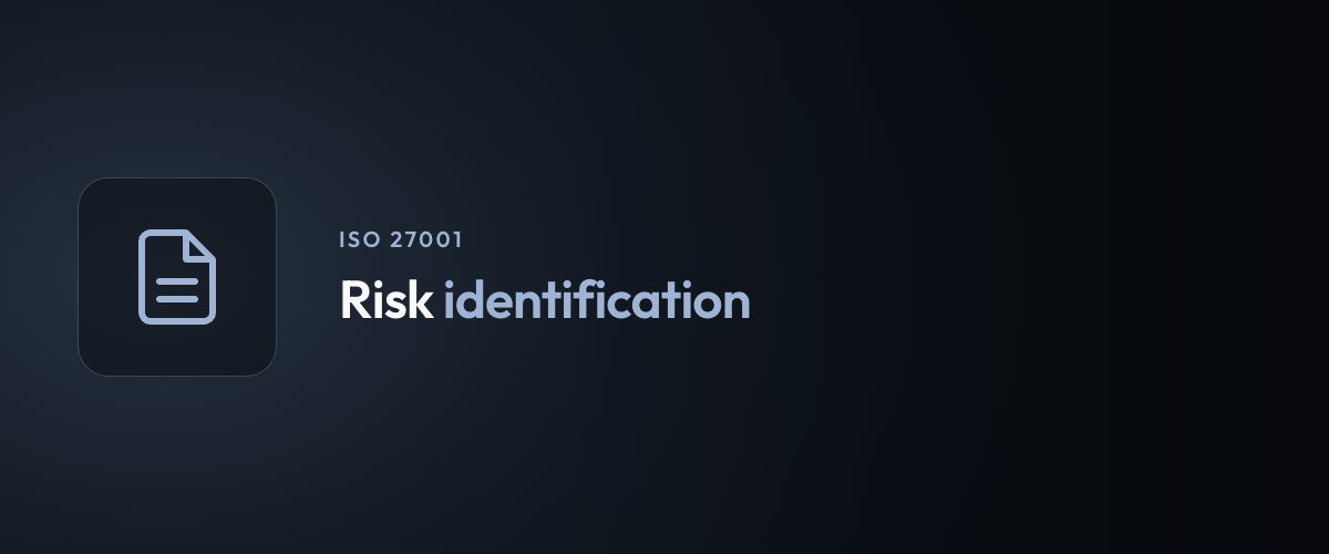 Risk identification