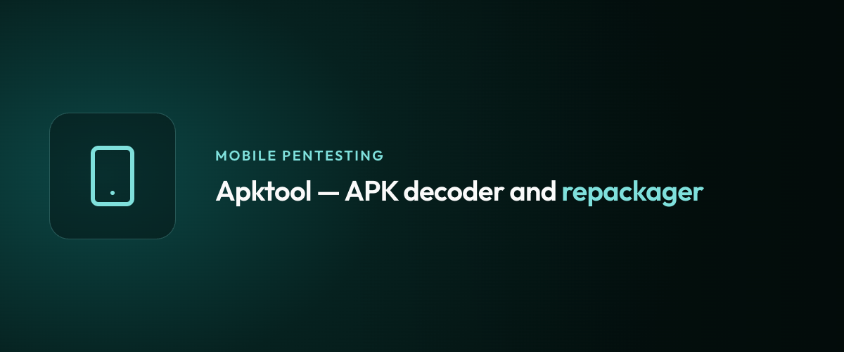 Apktool — APK decoder and repackager