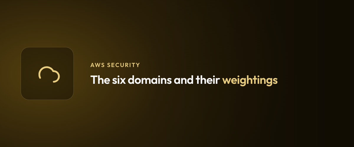 The six domains and their weightings