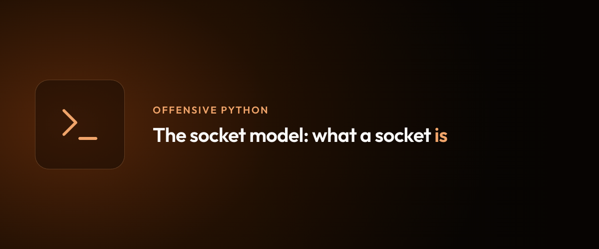 The socket model: what a socket is